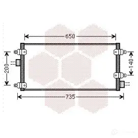 Радиатор кондиционера VAN WEZEL 607 35095 484983 J1DAK2 73005095