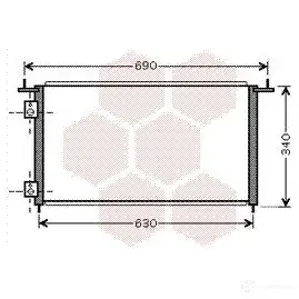 Радиатор кондиционера VAN WEZEL 466964 602552 10 VDOF88A 25005210 изображение 0