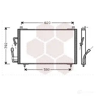 Радиатор кондиционера VAN WEZEL 7S237A7 40005182 474678 604051 82