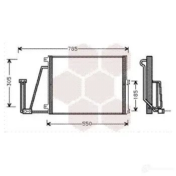 Радиатор кондиционера VAN WEZEL GKRC8E 472254 37005265 6037 5265 изображение 0