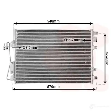 Радиатор кондиционера VAN WEZEL 476162 VVD3K 60 435340 43005340 изображение 0