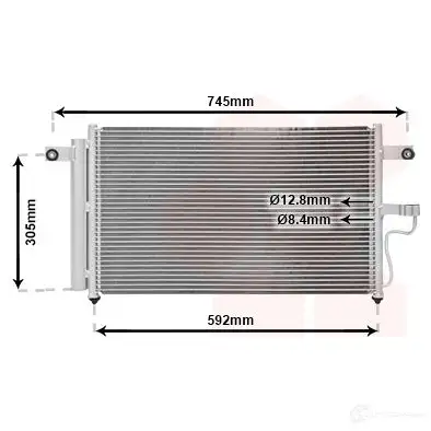 Радиатор кондиционера VAN WEZEL 82005082 486129 AQDRZ3 6082508 2
