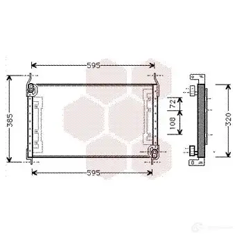 Радиатор кондиционера VAN WEZEL 463401 17005194 60 175194 LXV69 изображение 0