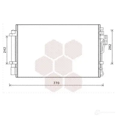 Радиатор кондиционера VAN WEZEL 83005157 487120 608 35157 ON1V85 изображение 0