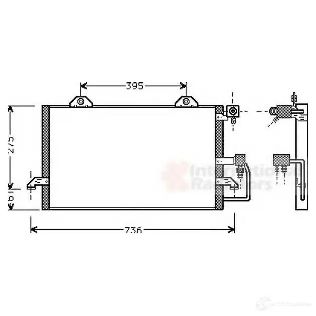 Радиатор кондиционера VAN WEZEL 456387 GL2YS 6003 5159 03005159
