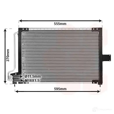 Радиатор кондиционера VAN WEZEL 60 375209 472243 LS2C5BU 37005209