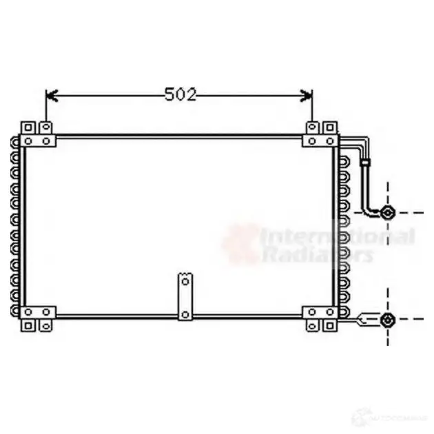 Радиатор кондиционера VAN WEZEL M13HI 1423216809 43005178 604 35178