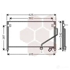 Радиатор кондиционера VAN WEZEL 467498 5410909135447 GMD XQ4B 27005129 изображение 0