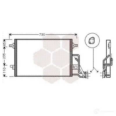 Радиатор кондиционера VAN WEZEL 481701 58005190 IKLFRV 605851 90