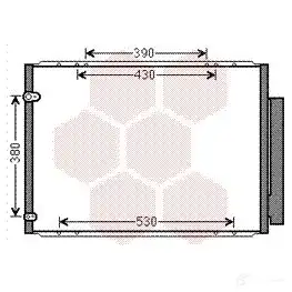 Радиатор кондиционера VAN WEZEL 53005573 Y8RTDYS 605355 73 479866 изображение 0