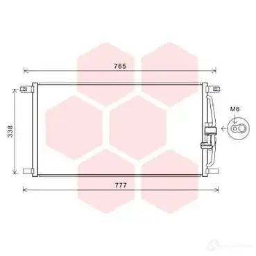 Радиатор кондиционера VAN WEZEL 77005052 485655 VYCFA 60775 052 изображение 0