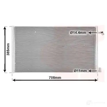 Радиатор кондиционера VAN WEZEL 43005234 6043523 4 476139 GK2GAF