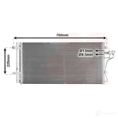 Радиатор кондиционера VAN WEZEL 608 25190 486148 82005190 YHWBC