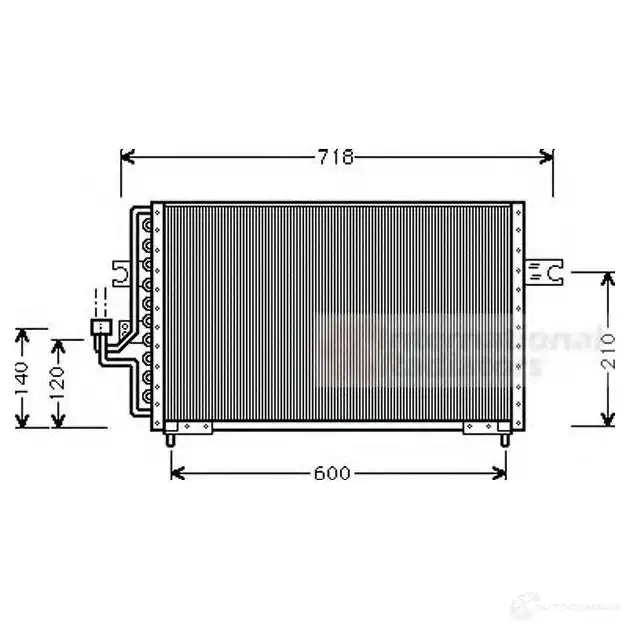 Радиатор кондиционера VAN WEZEL 486119 60825 042 RP0609 82005042