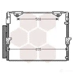 Радиатор кондиционера VAN WEZEL 53005560 RB1IPE 605 35560 479859