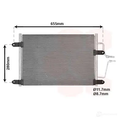 Радиатор кондиционера VAN WEZEL 476134 1YH5Y7V 43005211 6043521 1 изображение 0