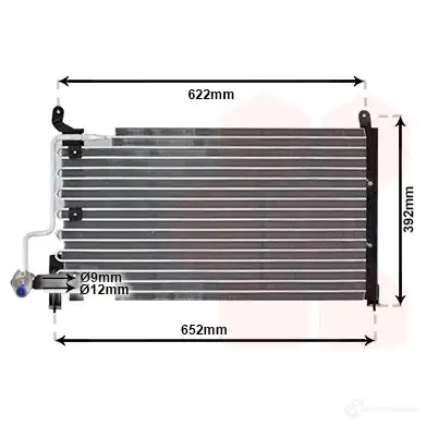 Радиатор кондиционера VAN WEZEL 37005229 472249 HG8JU 6 0375229
