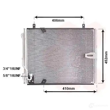Радиатор кондиционера VAN WEZEL 458081 B9ZRKD 6006 5183 06005183