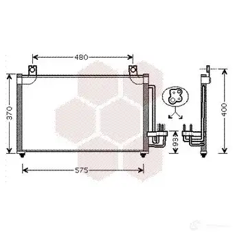 Радиатор кондиционера VAN WEZEL 8F7SGP 83005031 608 35031 487091 изображение 0