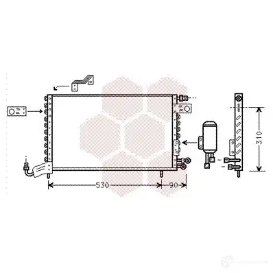 Радиатор кондиционера VAN WEZEL 481686 6058514 2 23NR540 58005142