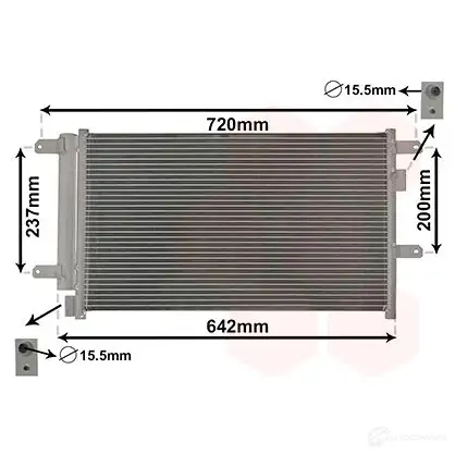 Радиатор кондиционера VAN WEZEL 56VXJ 28005089 468206 602 85089