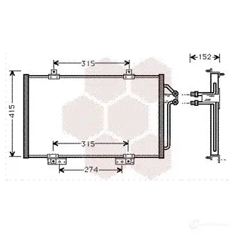 Радиатор кондиционера VAN WEZEL 43005188 476127 GHOMQ 60435 188