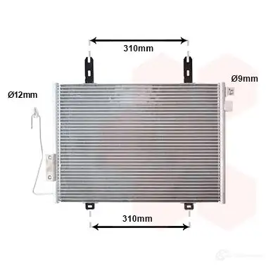Радиатор кондиционера VAN WEZEL 43005221 476137 XF30142 60 435221