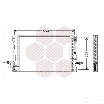 Радиатор кондиционера VAN WEZEL 484510 60 595076 59005076 BHA3L