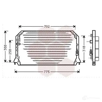 Радиатор кондиционера VAN WEZEL 3X14E9 479816 60 535254 53005254