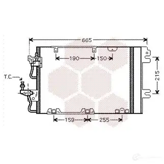 Радиатор кондиционера VAN WEZEL 472273 HLPQ5L 6037538 4 37005384 изображение 0