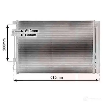 Радиатор кондиционера VAN WEZEL PC EG5 1424406468 5410909626600 83005280 изображение 0