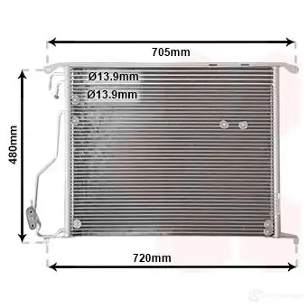 Радиатор кондиционера VAN WEZEL 6 0305280 SV33Z 468741 30005280 изображение 0