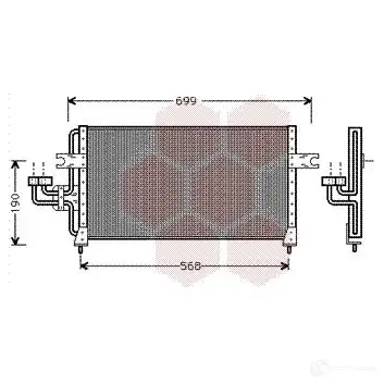 Радиатор кондиционера VAN WEZEL ZRYYV 6082 5040 486118 82005040