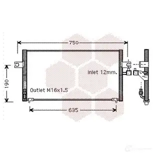 Радиатор кондиционера VAN WEZEL 60135 212 FR896 461776 13005212