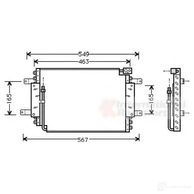 Радиатор кондиционера VAN WEZEL 52005027 B6CFRDE 479153 6 0525027
