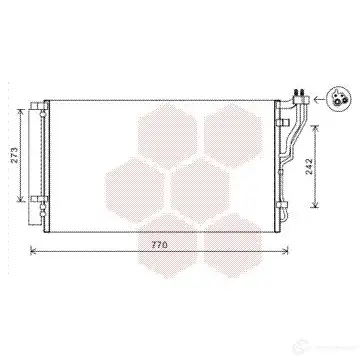 Радиатор кондиционера VAN WEZEL 60 825246 82005246 486156 BPMXCB4