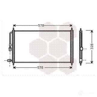 Радиатор кондиционера VAN WEZEL 25005083 466943 60255 083 CPZ0CHL изображение 0