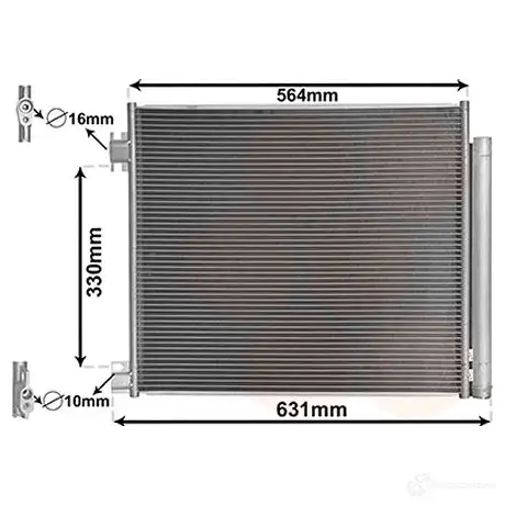 Радиатор кондиционера VAN WEZEL F KY47 471289 5410909613631 33005422 изображение 0