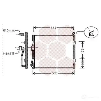Радиатор кондиционера VAN WEZEL 466949 60 255090 25005090 O03GRH