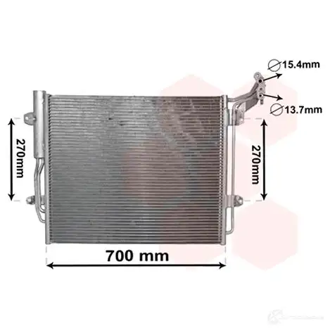 Радиатор кондиционера VAN WEZEL WMH3F9K 58005324 60585 324 481717