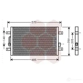 Радиатор кондиционера VAN WEZEL 60 175240 17005240 5GPZPXP 463416