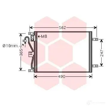 Радиатор кондиционера VAN WEZEL 60135 351 461796 13005351 Z5ZJE