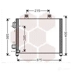 Радиатор кондиционера VAN WEZEL 6037534 2 WNPLDMK 472266 37005342 изображение 0