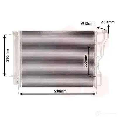 Радиатор кондиционера VAN WEZEL 6082 5299 HRF2L 486163 82005299