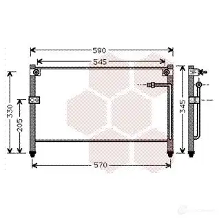 Радиатор кондиционера VAN WEZEL V6RCFH 467493 6027511 8 27005118
