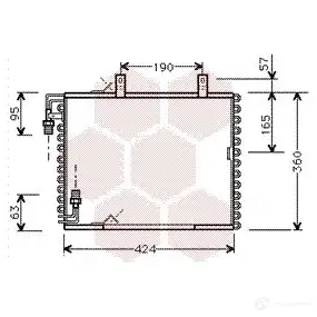 Радиатор кондиционера VAN WEZEL 4XWKC 60 065147 06005147 458078
