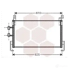 Радиатор кондиционера VAN WEZEL 07005095 600750 95 EG0AGQ 459851 изображение 0