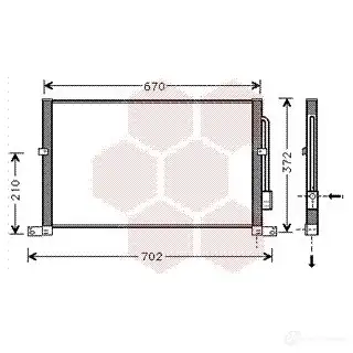 Радиатор кондиционера VAN WEZEL 79YA3N 464509 601853 02 18005302
