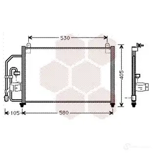 Радиатор кондиционера VAN WEZEL DILP5RM 81005012 6 0815012 485744