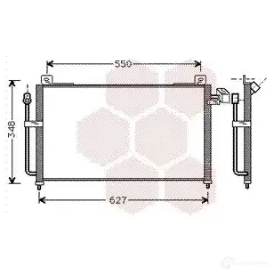 Радиатор кондиционера VAN WEZEL PSX8CO 602 75141 27005141 467499